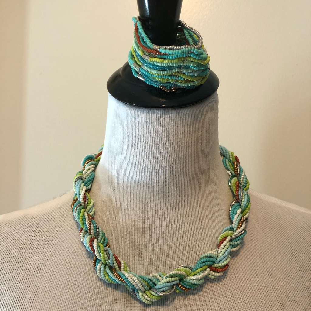 2 Piece Aqua Swirl Set